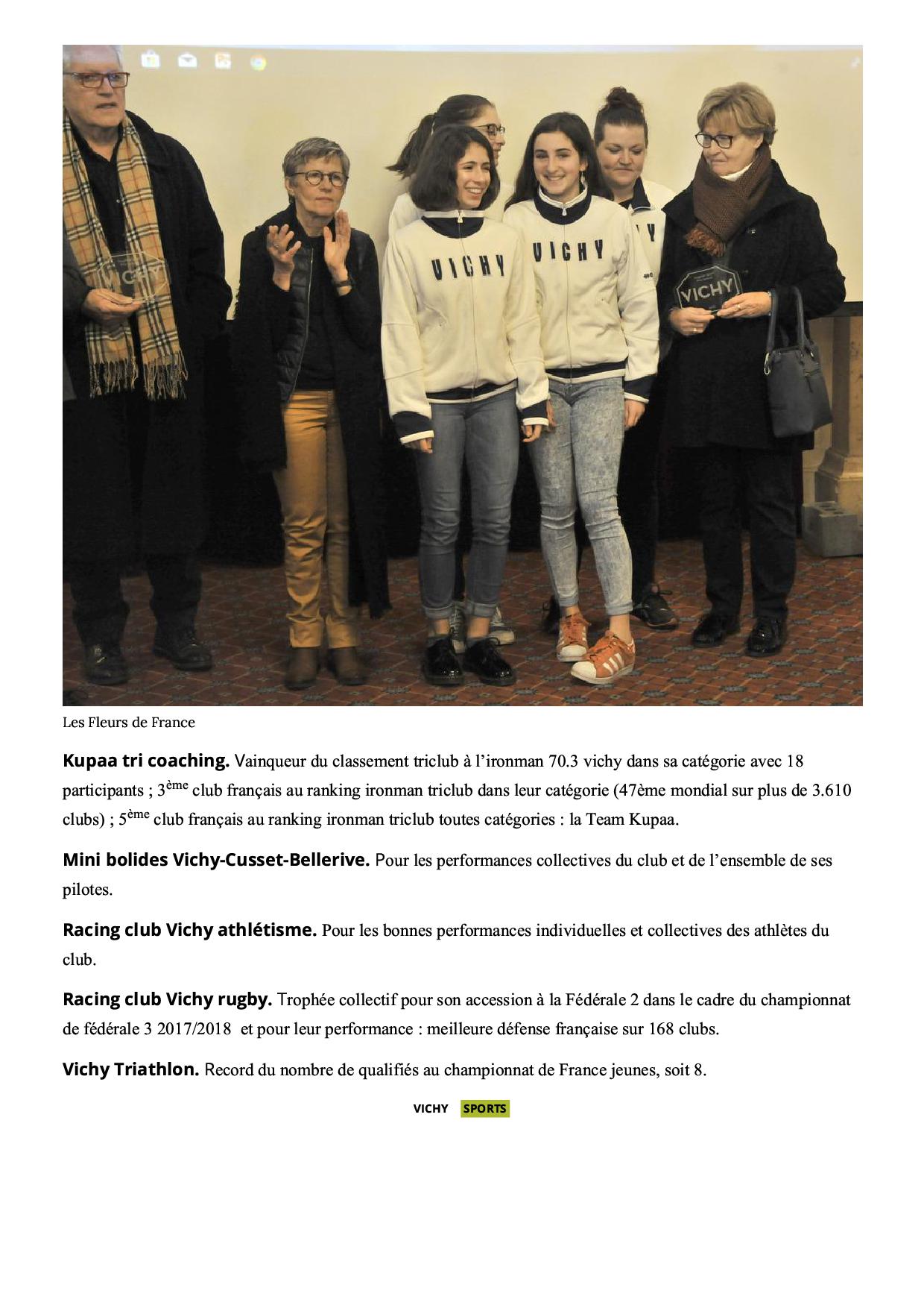 La ville de vichy met ses sportifs a l honneur vichy 03200 la montagne6 2